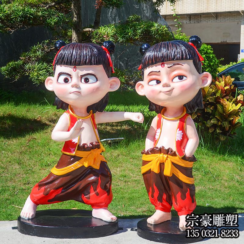 魔童哪吒動(dòng)漫人物雕塑