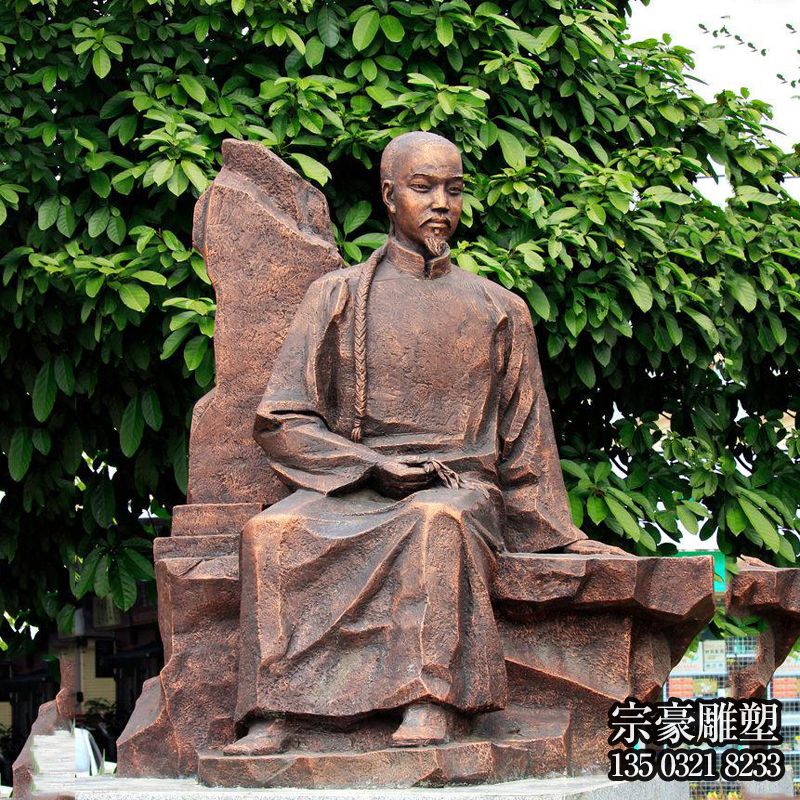 公園歷史名人清朝醫(yī)學(xué)家葉天士純銅雕像