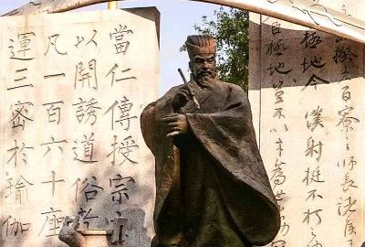 中國古代著名書法家柳公權(quán)銅雕塑像